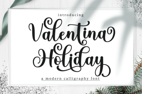 Valentina Holiday Script Font Poster 1