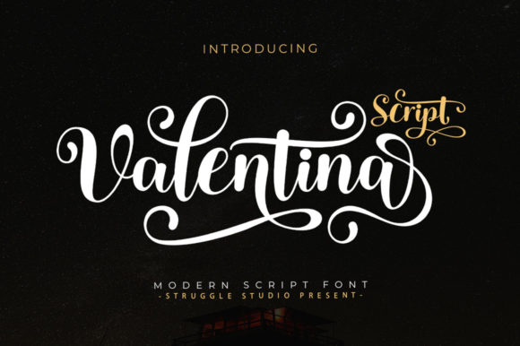 Valentina Script Font Poster 1