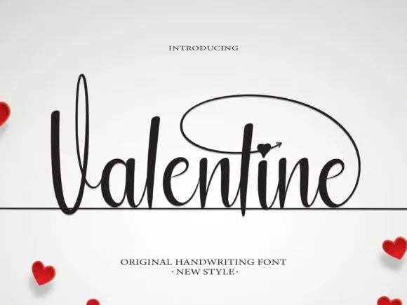 Valentine Font Valentine Font Poster 1