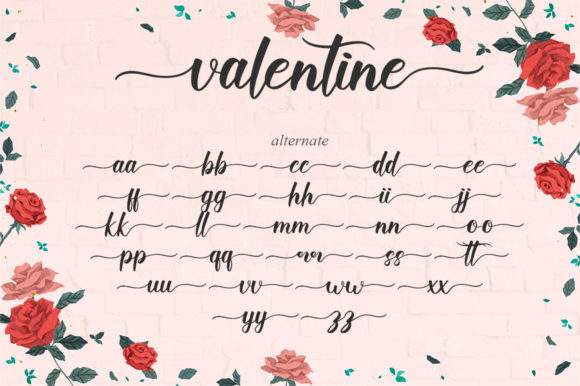 Valentine Font Poster 7
