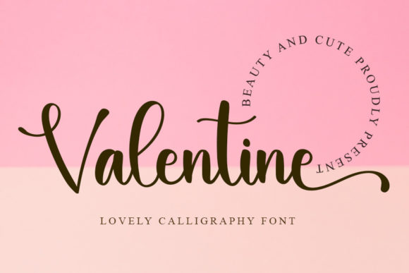 Valentine Font Poster 1