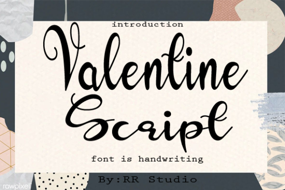 Valentine Script Font Poster 1