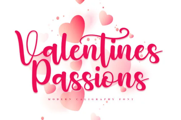 Valentines Passions Font Valentines Passions Font Poster 1
