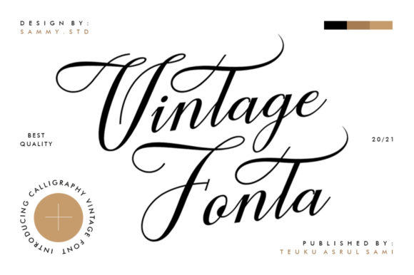 Vintage Fonta Font Poster 1