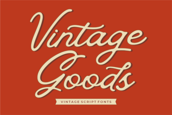 Vintage Goods Script Font Poster 1
