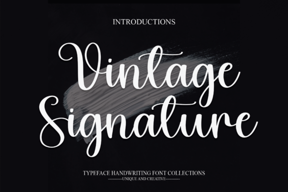 Vintage Signature Font