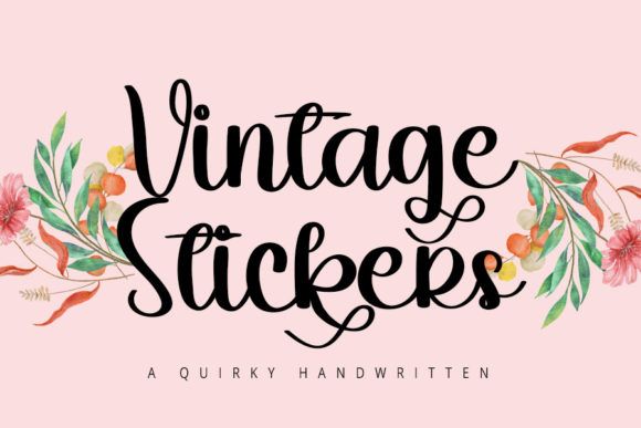 Vintage Stickers Font Poster 1