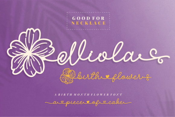 Viola Birth Flower Font Poster 1