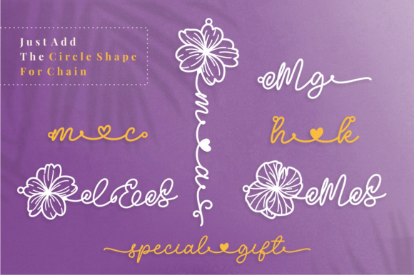 Viola Birth Flower Font Poster 3