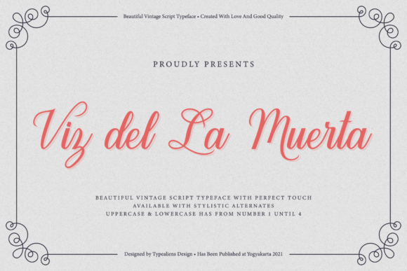 Viz Del La Muerta Font Viz Del La Muerta Font Poster 1