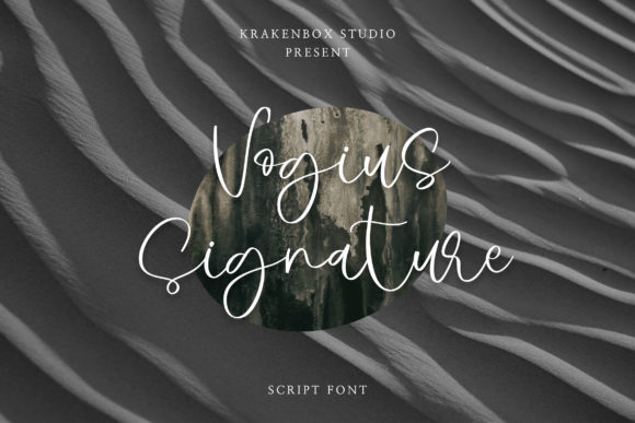 Vogius Signature Font Poster 1