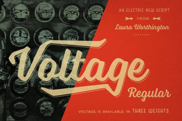 Voltage Family Font Poster 1