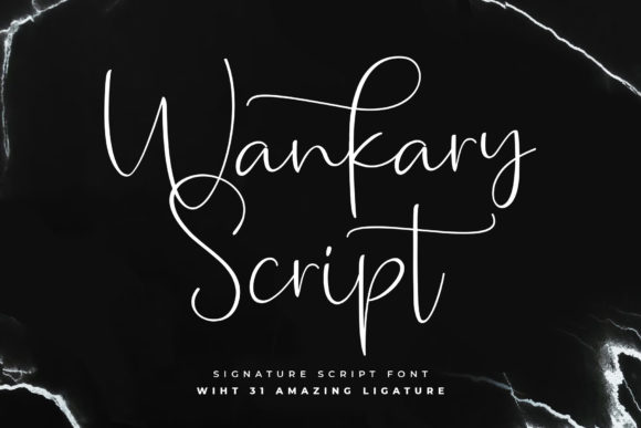 Wankary Script Font Poster 1