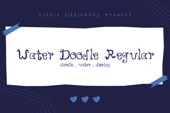 Water Doodle Font Poster 1