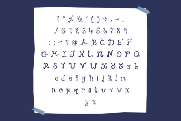Water Doodle Font Poster 2