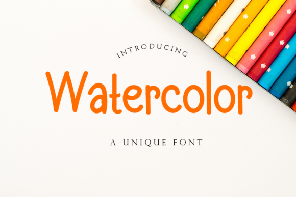 Watercolor Font Watercolor Font Poster 1