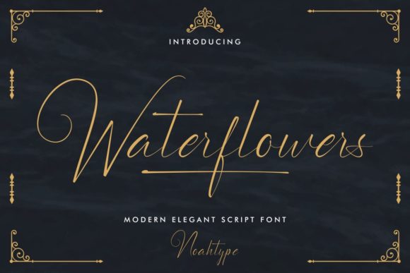 Waterflowers Font Poster 1