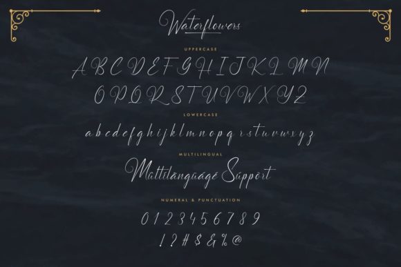 Waterflowers Font Poster 4