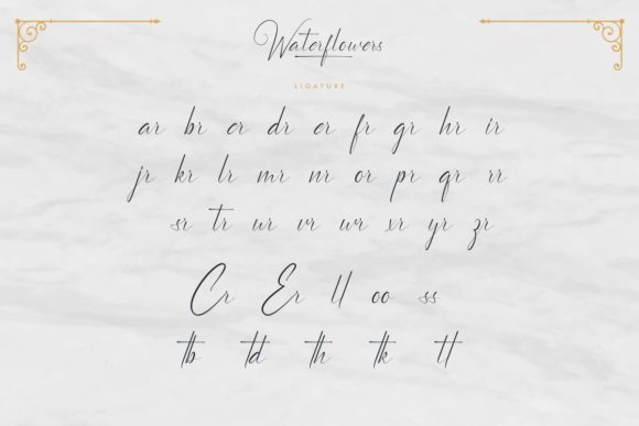 Waterflowers Font Poster 6