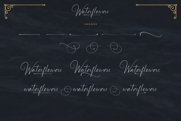 Waterflowers Font Poster 8