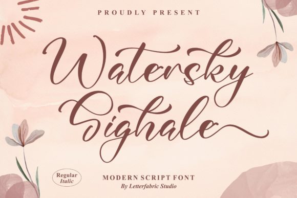 Watersky Sighale Font Poster 1