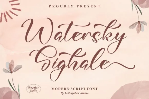 Watersky Sighale Font Poster 1