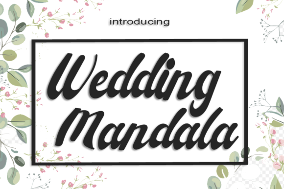Wedding Mandala Font Poster 1