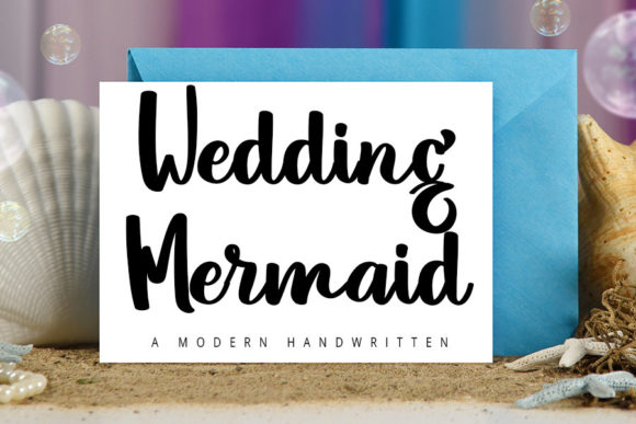 Wedding Mermaid Font Poster 1