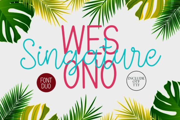 Wesono Singature Font Poster 1