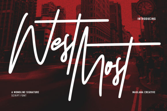West Most Font Poster 1