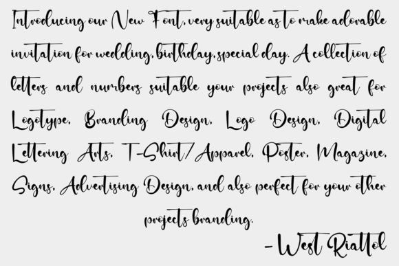 West Riattol Font Poster 2