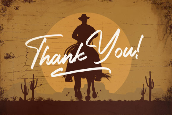 Western Cowboys Font Poster 15