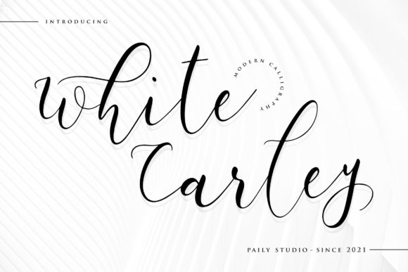 White Carley Font Poster 1