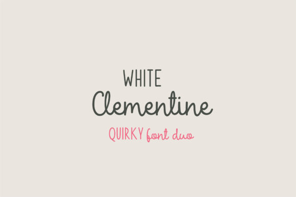 White Clementine Font Poster 1