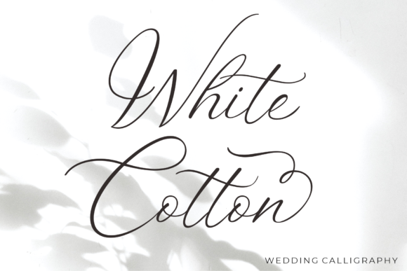 White Cotton Font Poster 1