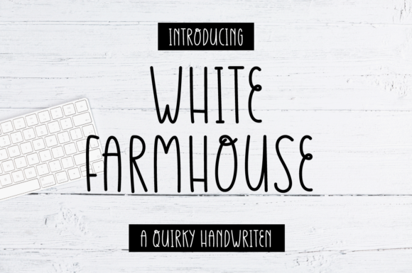 White Farmhouse Font Poster 1