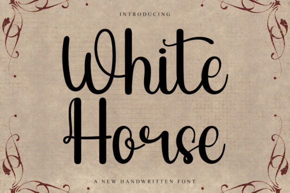 White Horse Font Poster 1