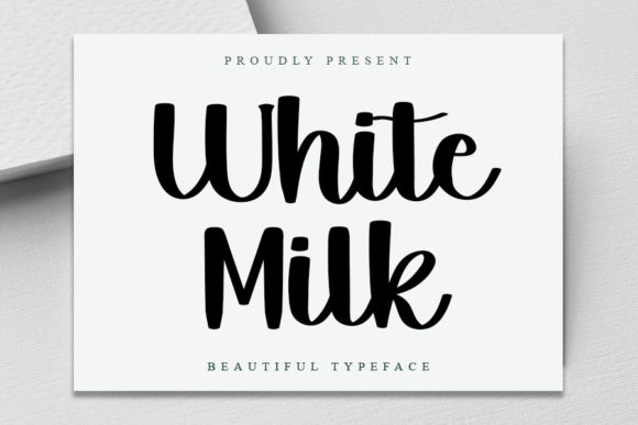 White Milk Font Poster 1