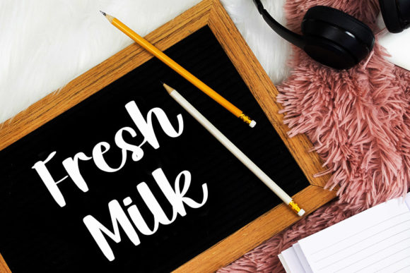 White Milk Font Poster 3