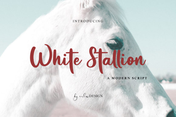 White Stallion Font Poster 1