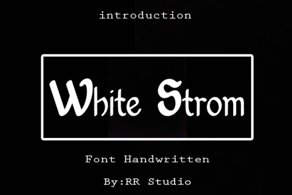White Strom Font Poster 1