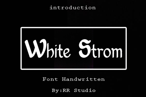 White Strom Font White Strom Font Poster 1