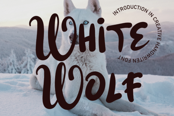 White Wolf Font Poster 1