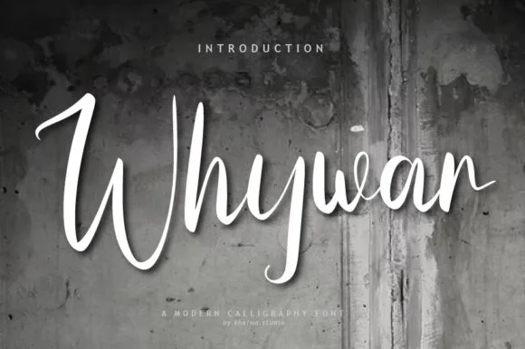 Whywar Script Font Whywar Script Font Poster 1