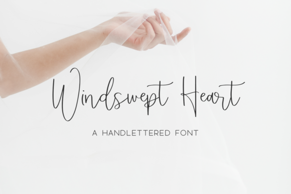 Windswept Heart Font Poster 1