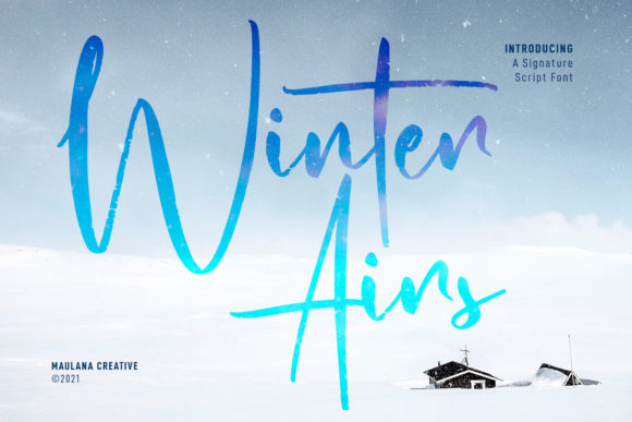 Winter Airs Script Font Poster 1