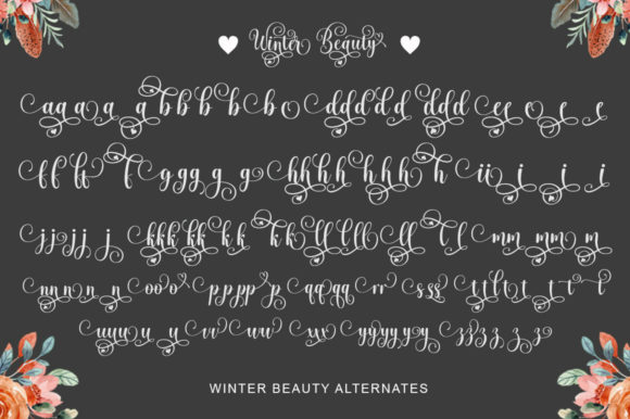 Winter Beauty Font Poster 5