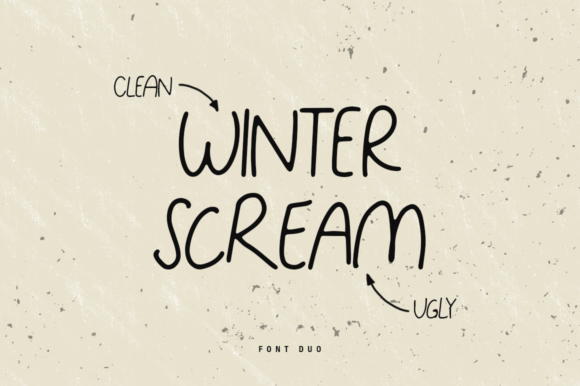 Winter Scream Duo Font Poster 1