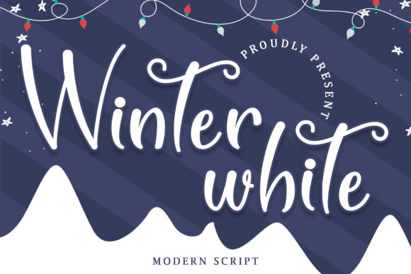 Winter White Font Poster 1