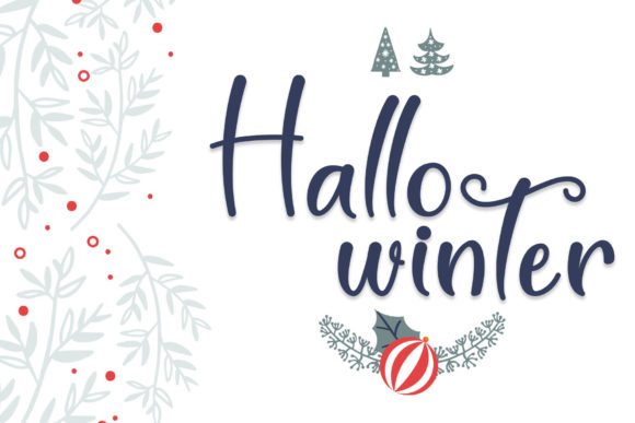 Winter White Font Poster 4